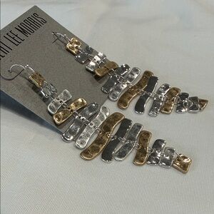 Robert Lee Morris Two-Tone Dangle Earrings. NWT